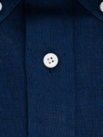 Navy Irish Linen Shirt - Image 5