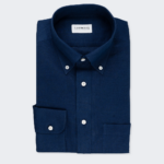 Navy Irish Linen Shirt
