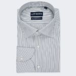 White & Navy Pinstripe Dress Shirt