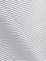White & Navy Pinstripe Dress Shirt - Image 3