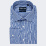 Blue Micro Grid Dress Shirt