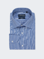Blue Micro Grid Dress Shirt