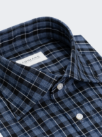 Navy Check Dress Shirt - Image 4