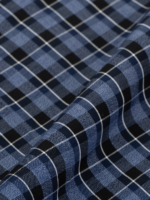 Navy Check Dress Shirt - Image 3