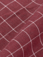 Burgundy Windowpane Check Shirt - Image 3