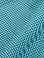 Teal Micro Check Dress Shirt - Image 3