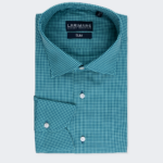 Teal Micro Check Dress Shirt