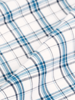 Teal & White Plaid Dress Shirt - Image 3