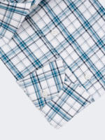 Teal & White Plaid Dress Shirt - Image 2