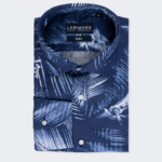 Navy Tropical Print Shirt