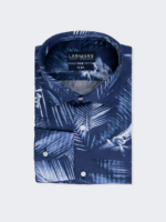 Navy Tropical Print Shirt