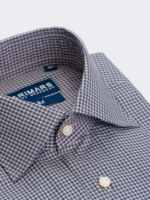 Charcoal Micro Check Dress Shirt - Image 4