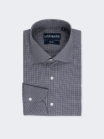 Charcoal Micro Check Dress Shirt