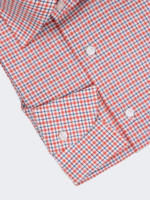 Red & Blue Micro Check Dress Shirt - Image 2